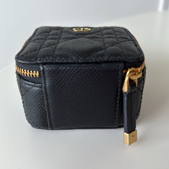 DIOR BLACK LEATHER ZIPPER BOX - Picture 3 of 9
